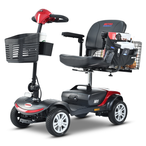 Compact 4 Wheels Mobility Scooter 300W 300lbs Red - Image 2