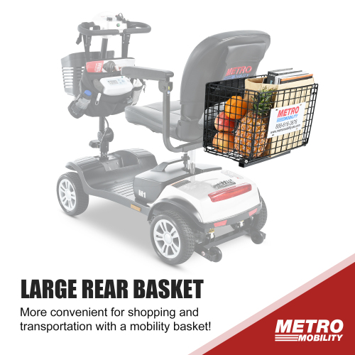 4 Wheel Compact Mobility Scooter 300W 300lbs White - Image 3