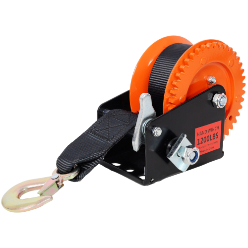 1200LBS Hand Winch,with 19.6FT Black Strap - Image 2