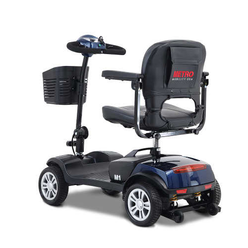 4 Wheel Compact Mobility Scooter 300W 300lbs Blue - Image 4