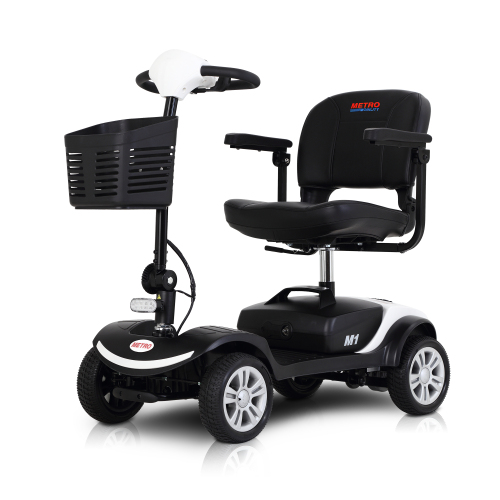 4 Wheel Compact Mobility Scooter 300W 300lbs White - Image 4