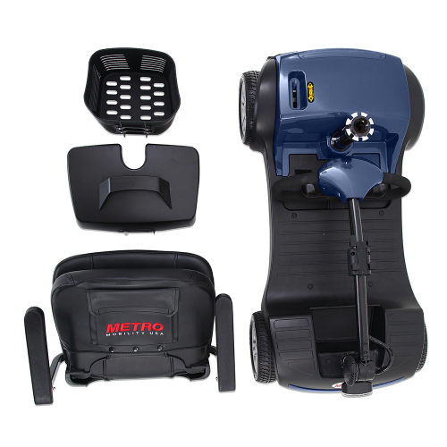 4 Wheel Compact Mobility Scooter 300W 300lbs Blue - Image 6