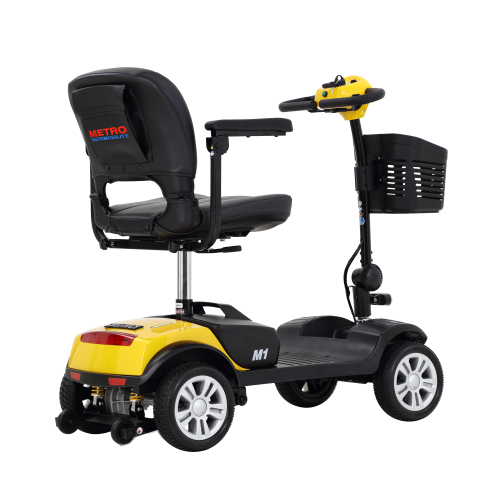 4 Wheel Compact Mobility Scooter 300W 300lbs Yellow - Image 6