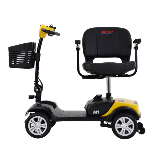 4 Wheel Compact Mobility Scooter 300W 300lbs Yellow - Image 7