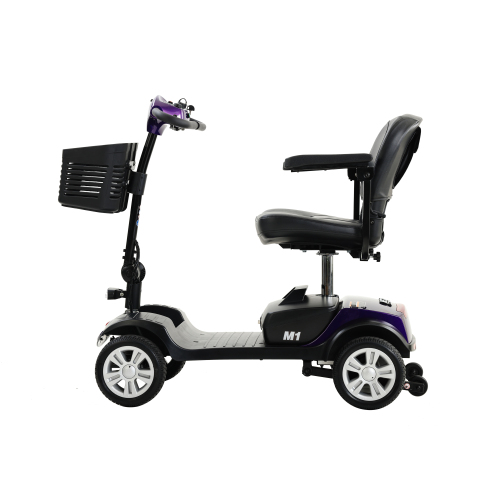 4 Wheel Compact Mobility Scooter 300W 300lbs Dark Purple - Image 7
