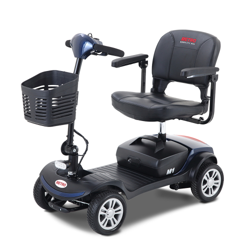 4 Wheel Compact Mobility Scooter 300W 300lbs Blue - Image 8