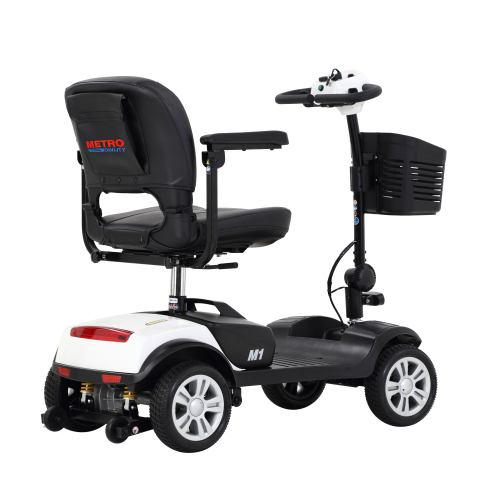4 Wheel Compact Mobility Scooter 300W 300lbs White - Image 9